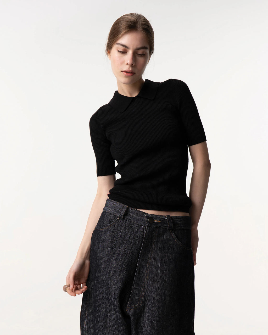 Prada Sport Black Knit Short Sleeve 1990s