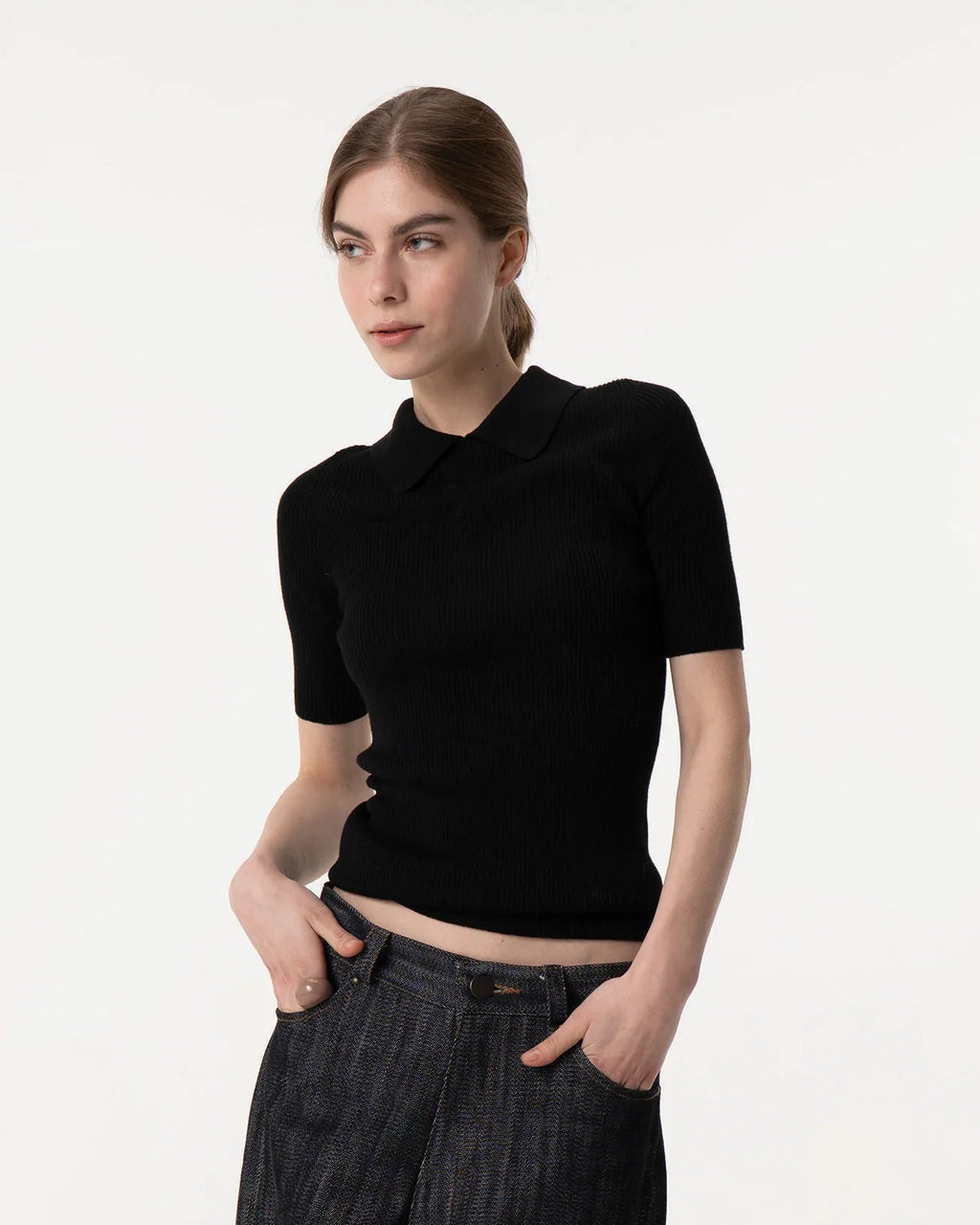 Prada Sport Black Knit Short Sleeve 1990s